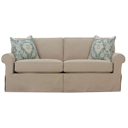 Two Seat Casual Sofa with Rolled Arms